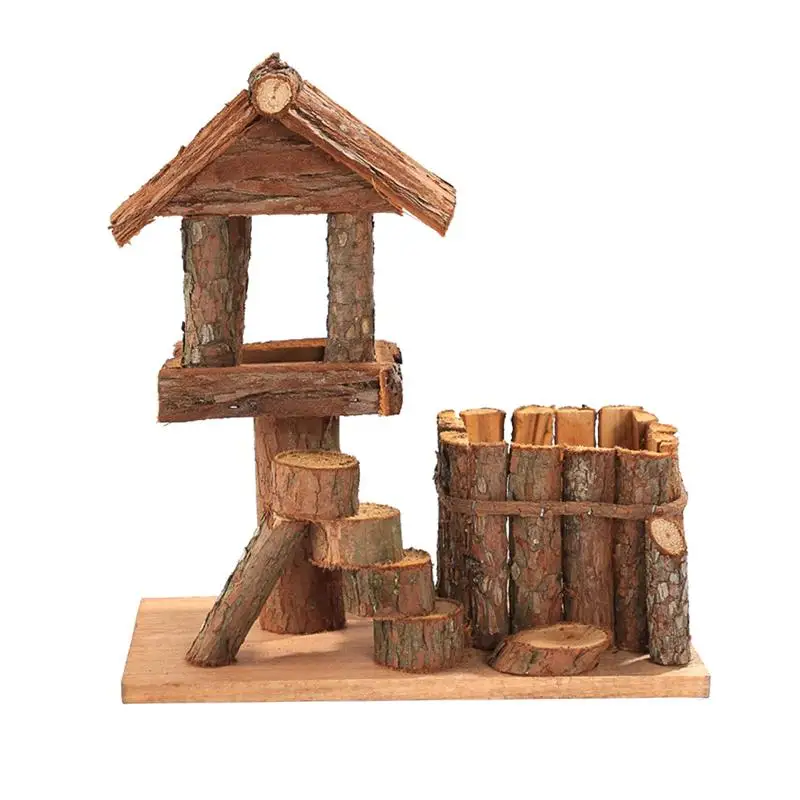 

2pcs Handmade Multifunctioanl Wooden Succulent Flower Bed Pot Wooden House Kit Miniature Plant Container Box for Balcony Garden