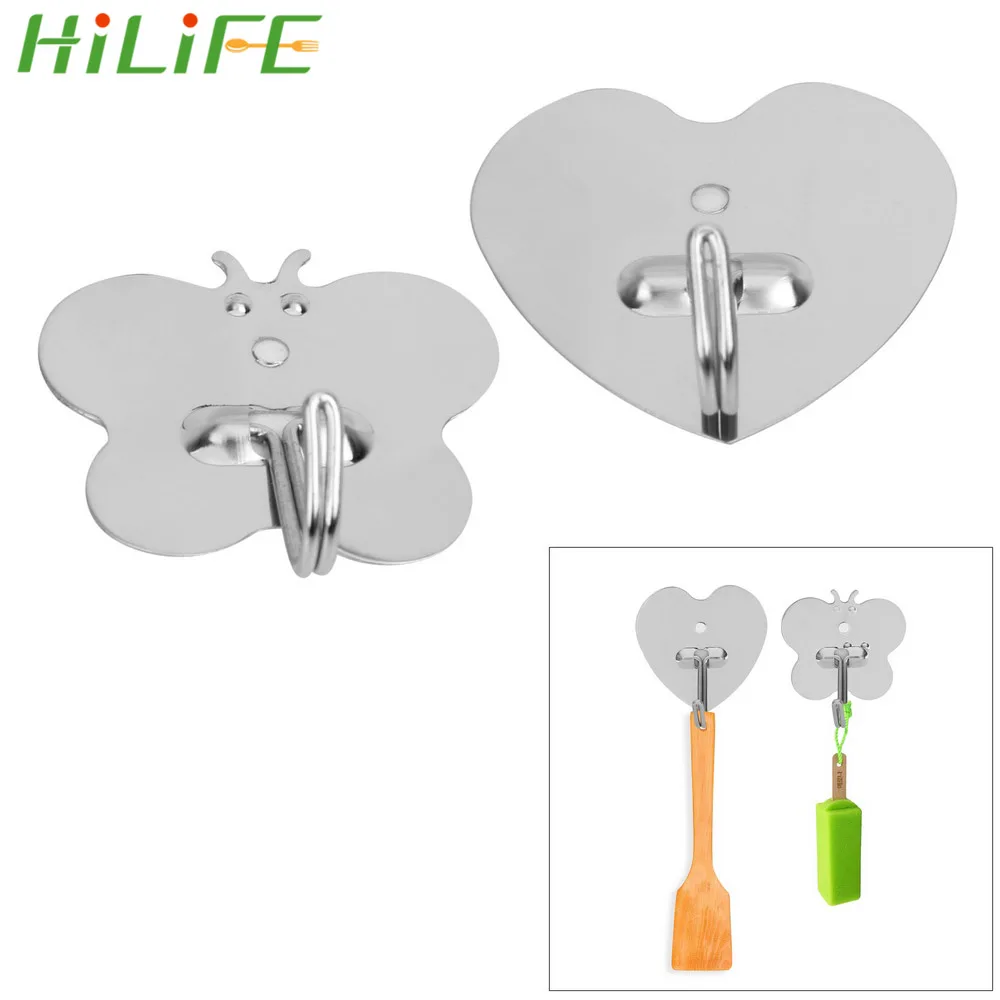 Настенный крючок HILIFE из нержавеющей стали для кухни и ванной комнаты клейкий