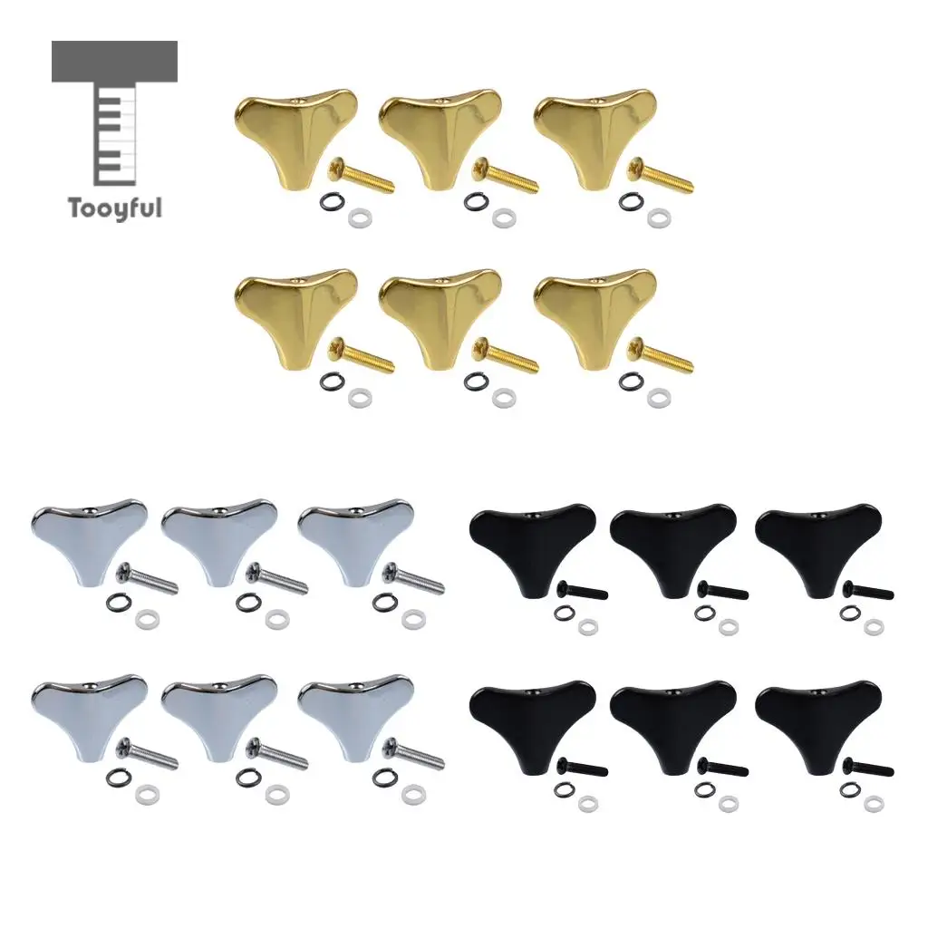 6pcs 4 String Bass Tuners Tuning Pegs Machine Head Button Knobs For Pb