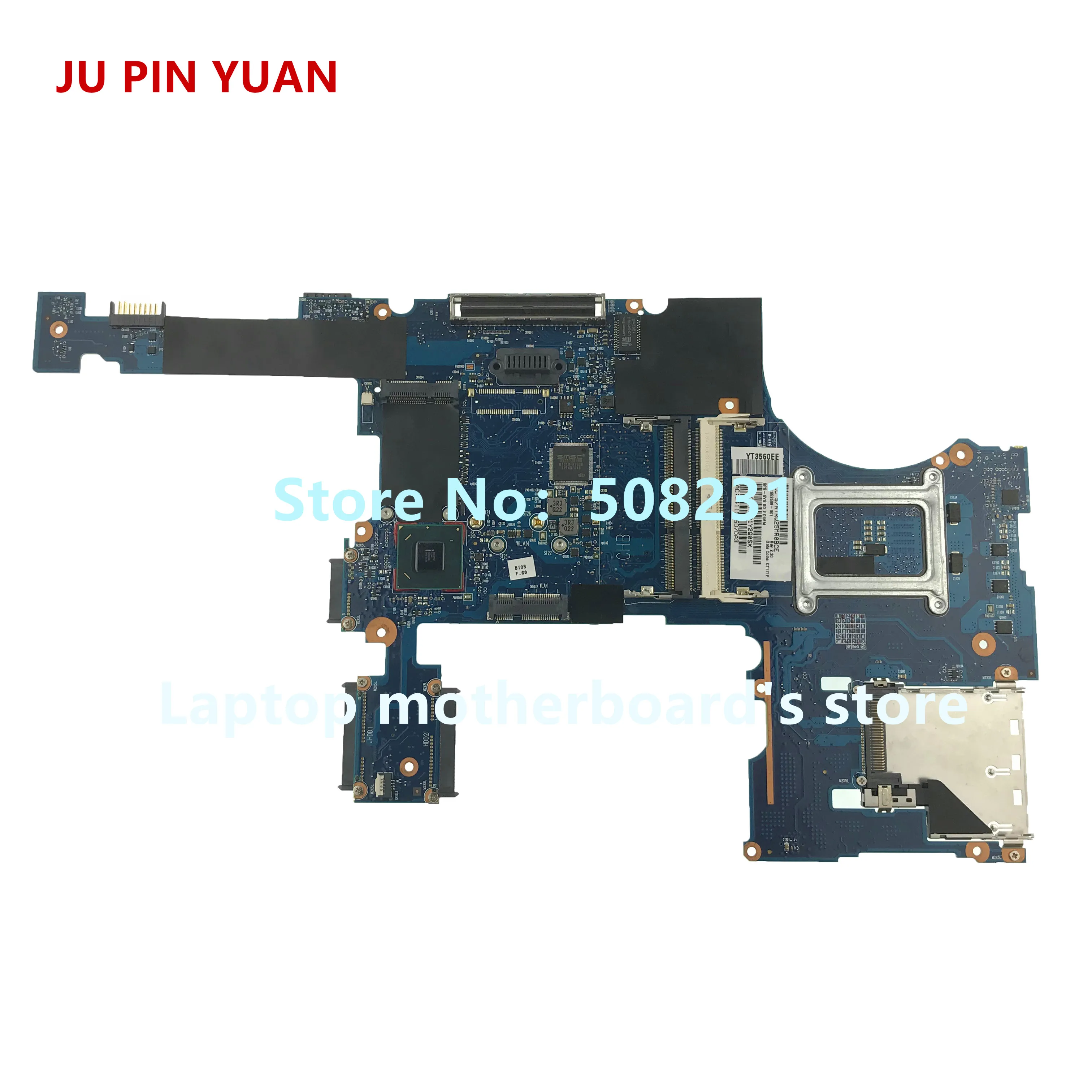 JU PIN юаней 652508-001 652508-501 для hp Elitebook 8760 Вт серии Материнская плата для ноутбука QM67 все функции полностью протестированы