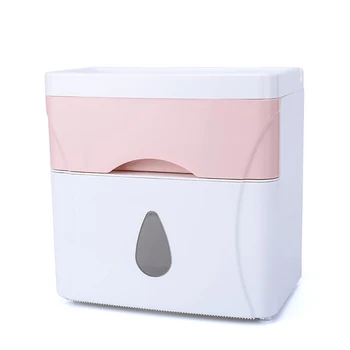 

Multifunctional Waterproof Tissue Box Bathroom Roll Paper Holder Toilet Paper Case with Drawer