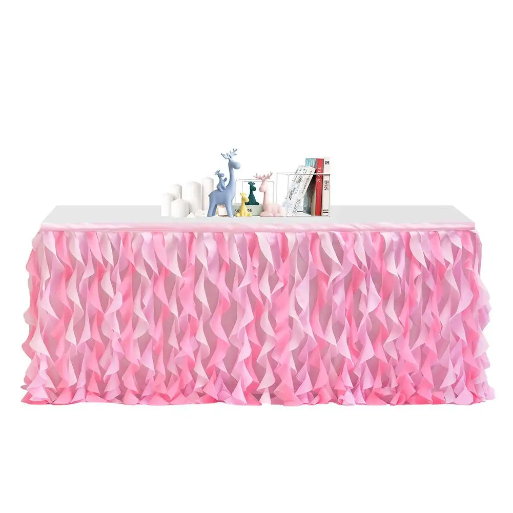 

LanLan Colour Mixture Rag Table Skirt for Party Decoration