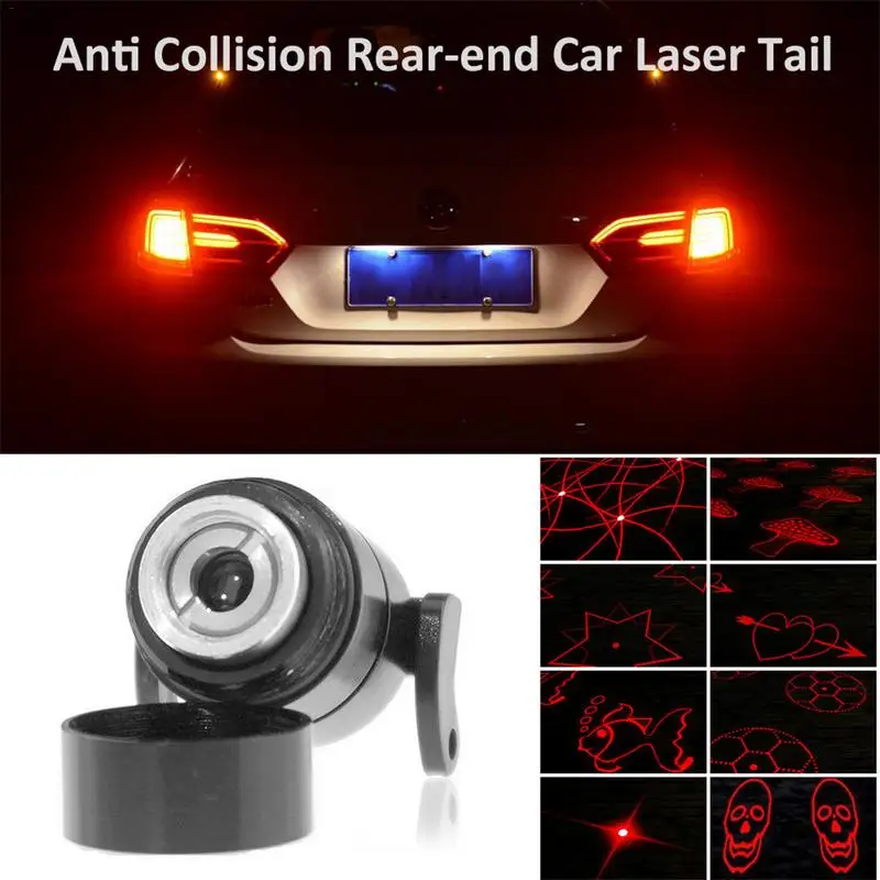 

Flashing Motorcycle LED Rear Collision Prevention Car Tail Fog Lamp Auto Brake Parking Lamp Rearing Warning Light LED Car