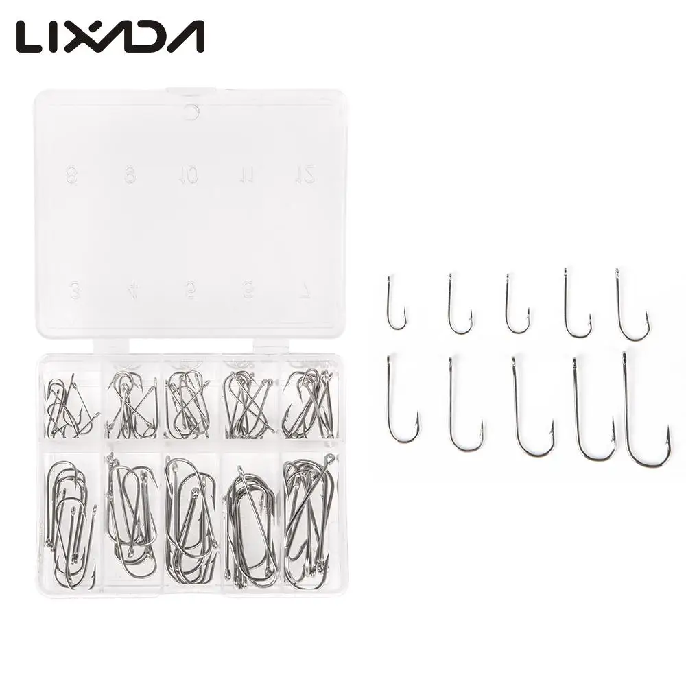 Lixada 100 шт./лот рыболовный крючок Высококачественный твердый стальной джиг 1