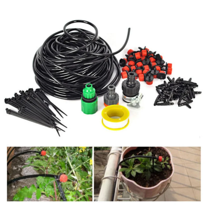 

DIY Micro Drip Irrigation Auto Timer Plant Watering/Garden Hose System Sets Pack