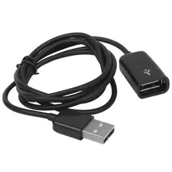 Новый 1 шт. черный 3ft USB 2,0 от женщины к мужчине F до M Дата кабель-удлинитель Шнур Привести M/F высокое качество