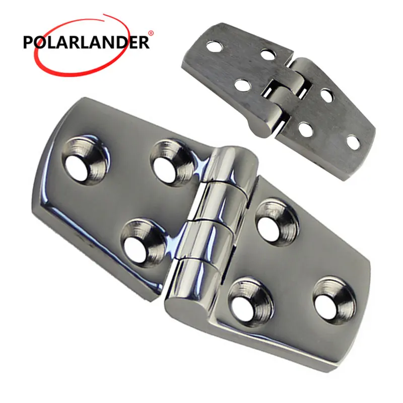 

1 Piece Strap Butt Hinge marine grade 316 stainless steel 76*38MM 6 Holes Deck Door Hatch Locker Hardware for Boat Marine