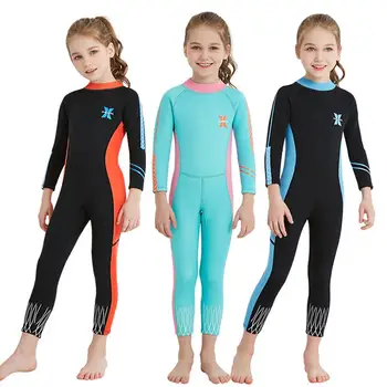 

Kidlove Unisex Children Warm One-piece Long Sleeves UV Protection Swimwear