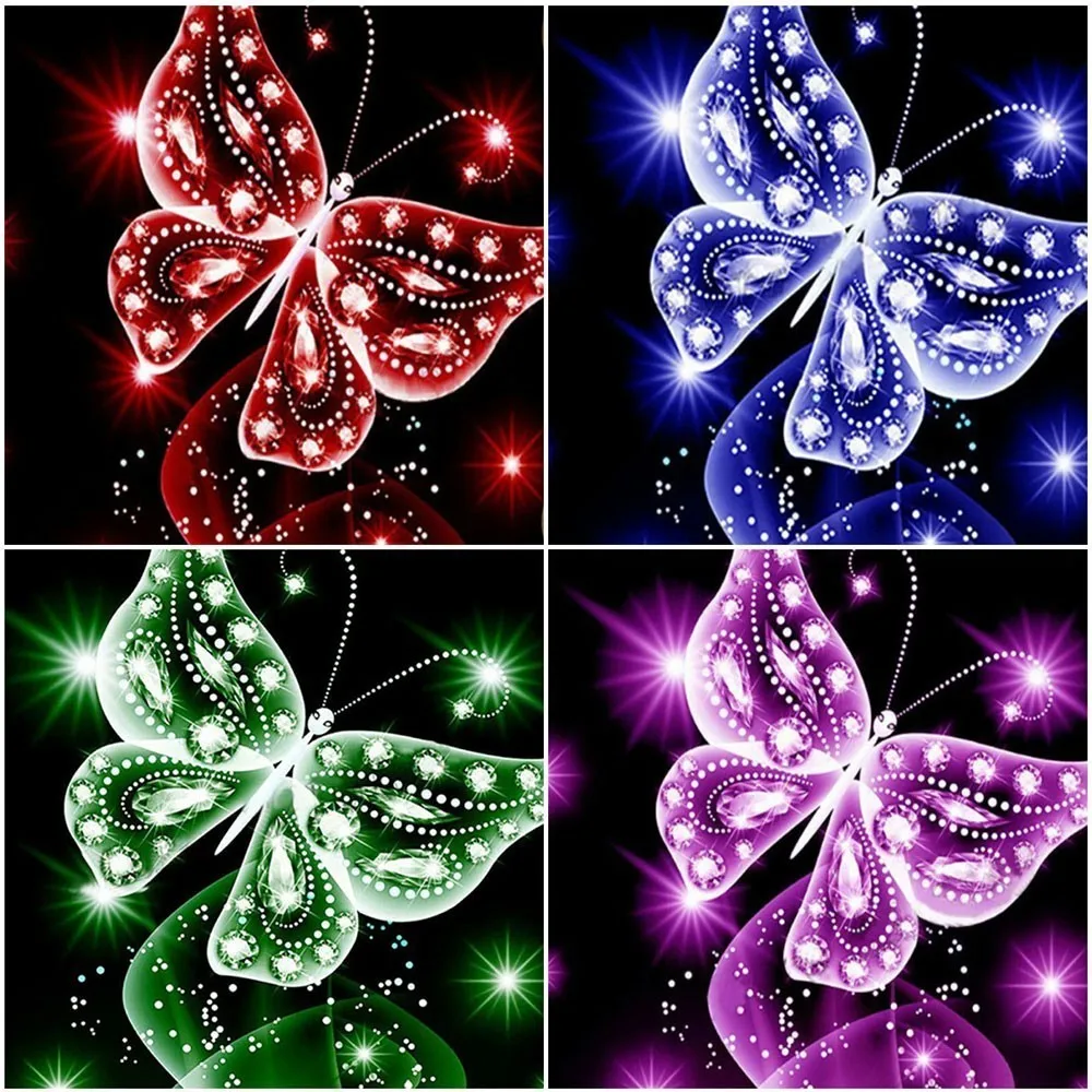 

Huacan 5D Diamond Embroidery Sale Butterfly Mosaic Diamond Painting Animal Full Square Drill DIY Home Decoration Accessories