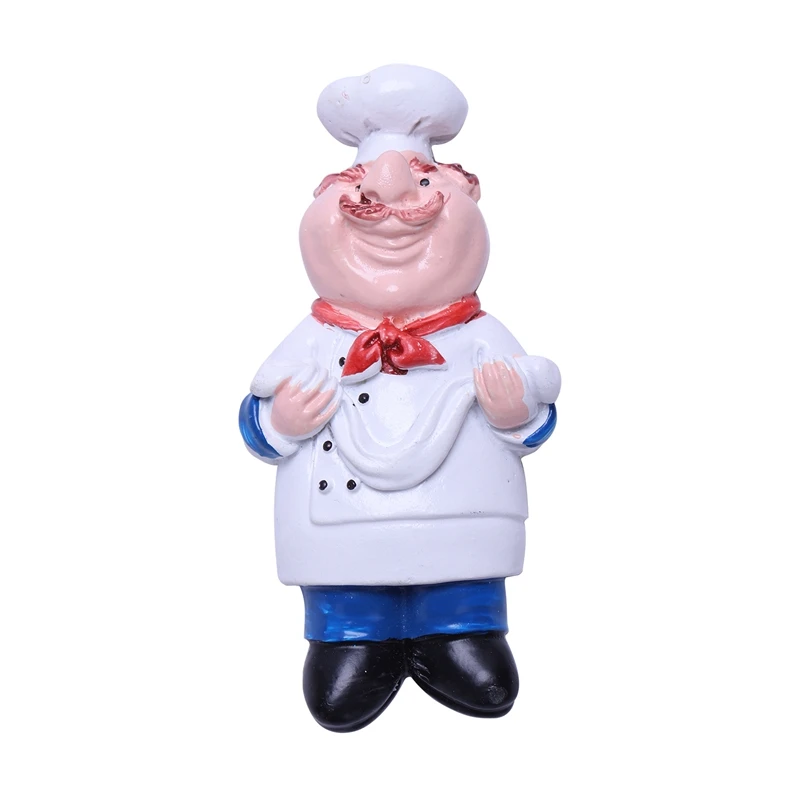 

New-Cute Refrigerator Magnetic Stickers Kitchen Home Decor, creamy-white Stretched noodles chef