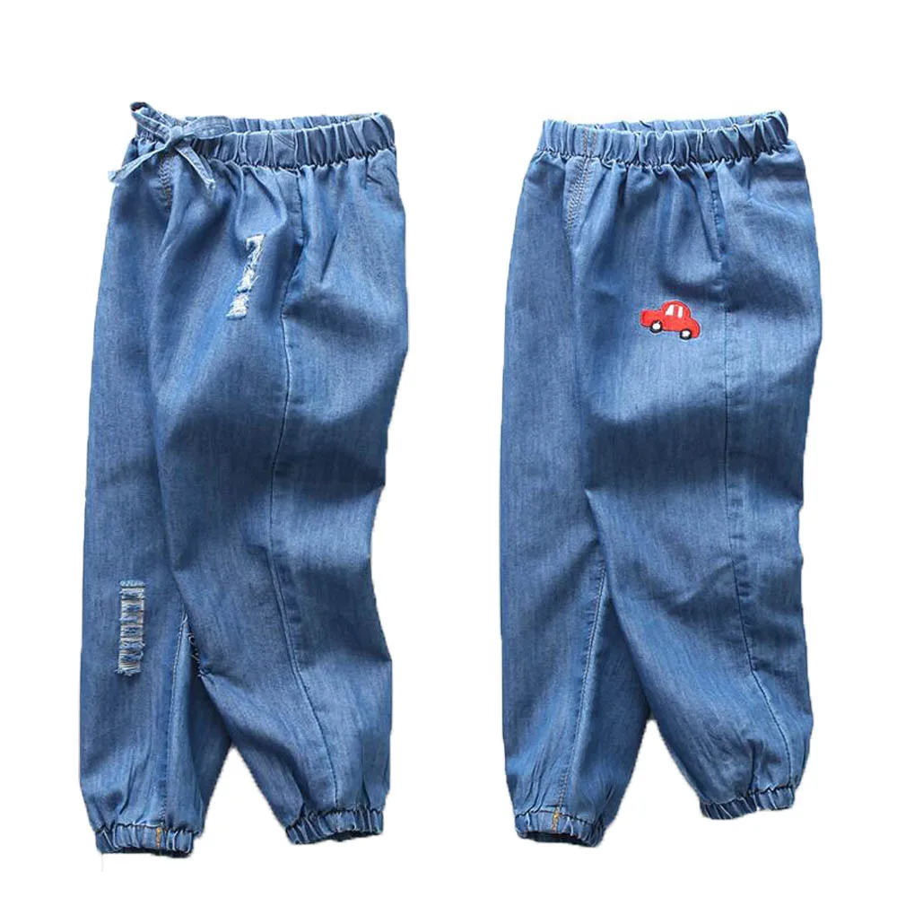 

Kids Girls boys pants cotton Trousers for Girls boys summer clothes Elasticity pants Children's jeans