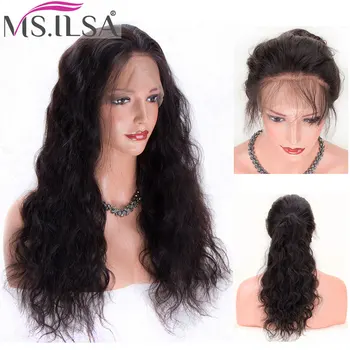 

Glueless Deep Wave 360 Lace Frontal Human Hair Wigs For Women Water Wave Pre Plucked Brazilian Remy Hair 360 Lace Wig MS.ILSA