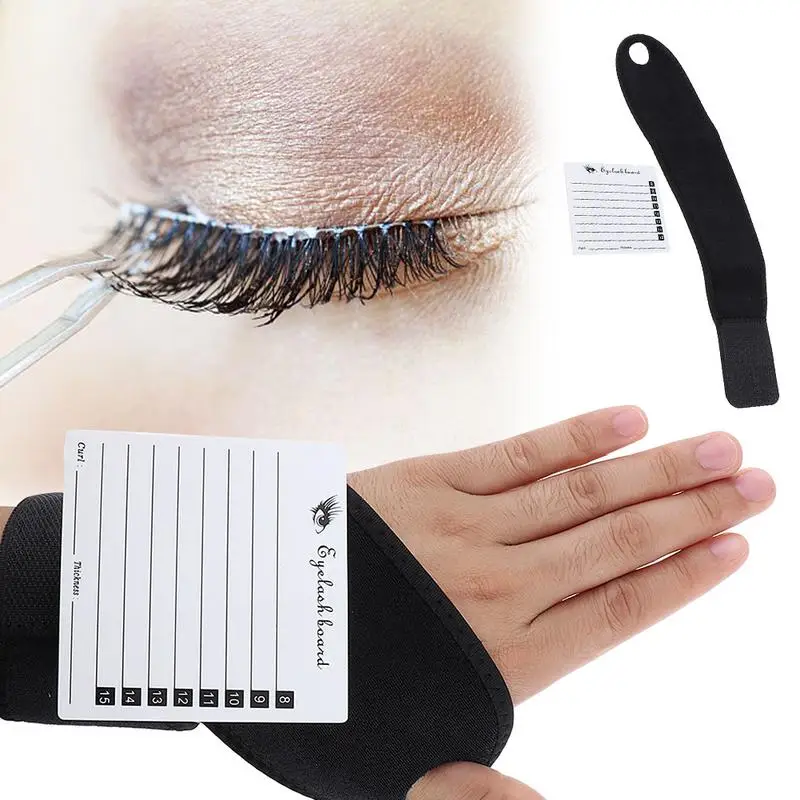 

Eyelash Extension Holder Plate Pallet Stand Base Tray With Wristband Acrylic False Eyelash Grafting Assistant