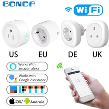 UK US EU WiFi Smart Socket Power Plug Outlet Remote Control Energy Monitor Works with Amazon Alexa Google Home No Hub Required