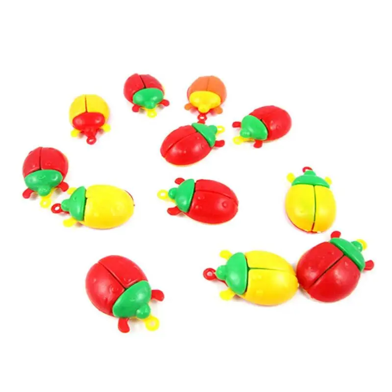 5/100pcs Mini Plastic Ladybug Model Toys Small Insects Pendant Cute Animal For Children Wings Can Open | Игрушки и хобби