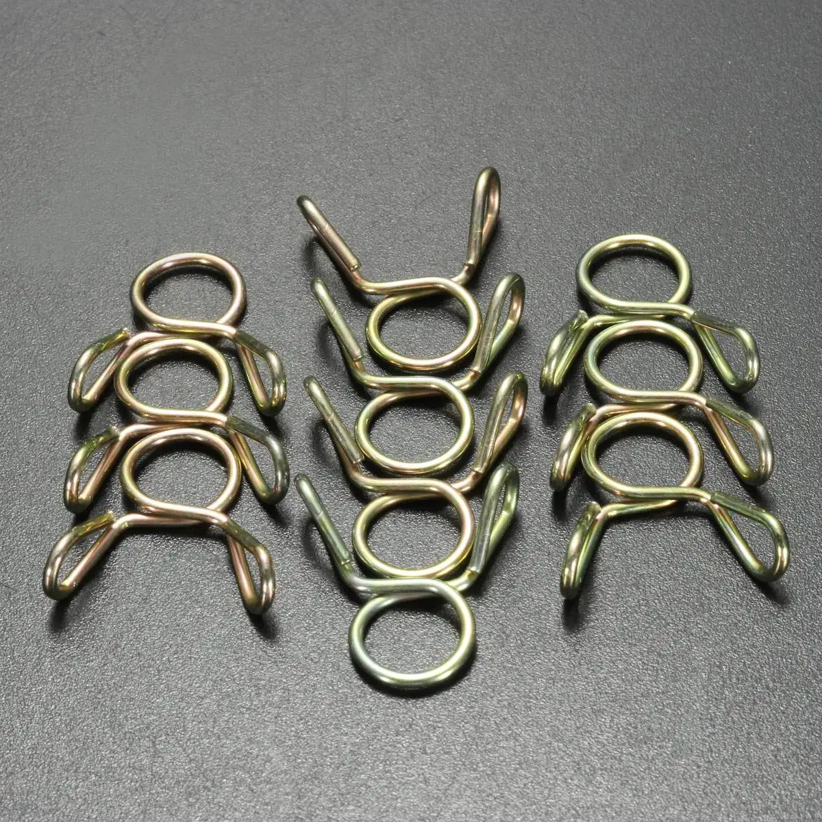 

10 Pcs/Set 8mm Motorcycle Fuel Water Line Hose Tubing Spring Clips Clamps