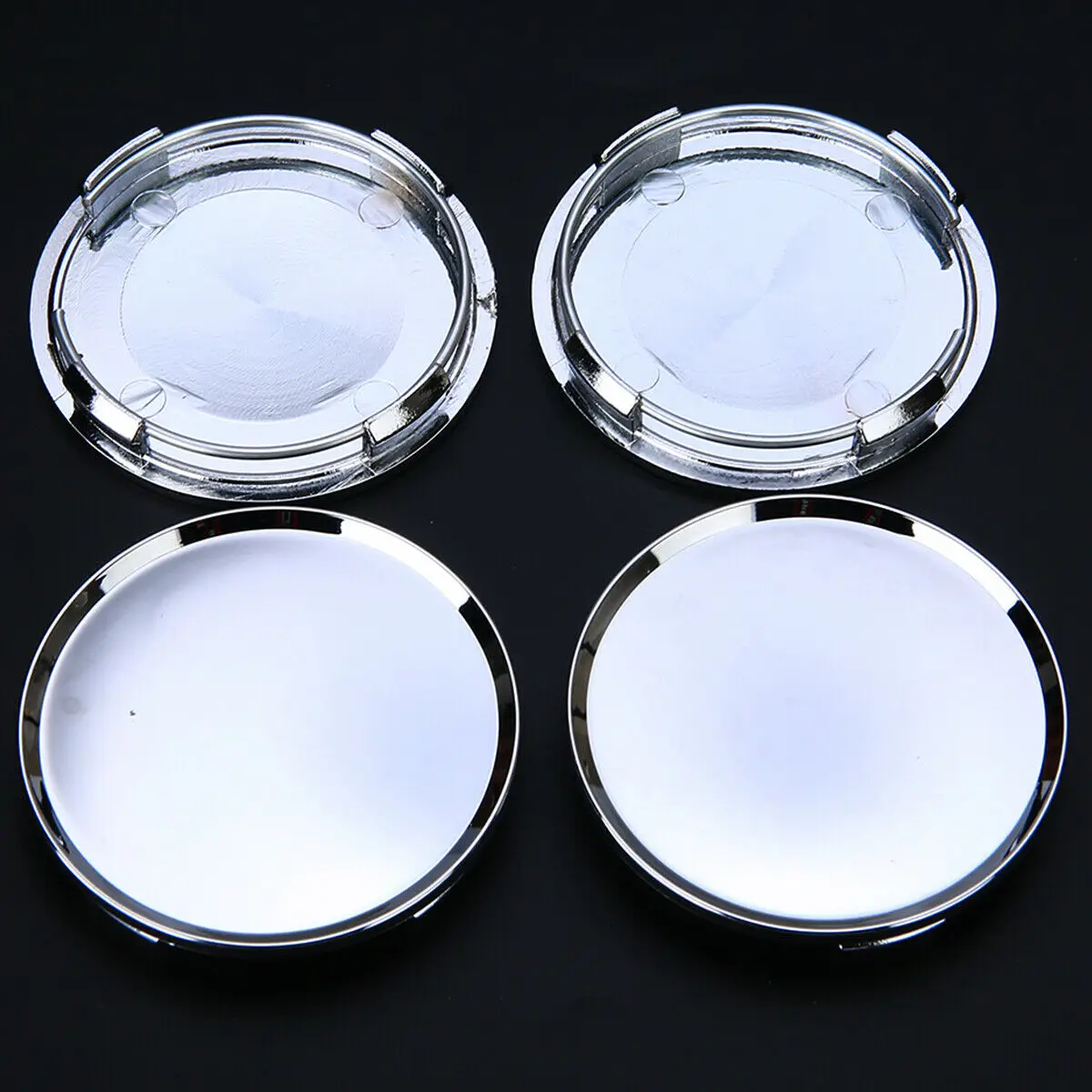 

4pcs 60mm New ABS Silver Universal Car Vehicle Wheel Hub Center Cap Cover High Quality Material