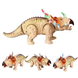 Унисекс мальчики мульти свет ходьба электрические девочки и динозавр Детские симуляторы музыкальные игрушки модель треугольник-дракон