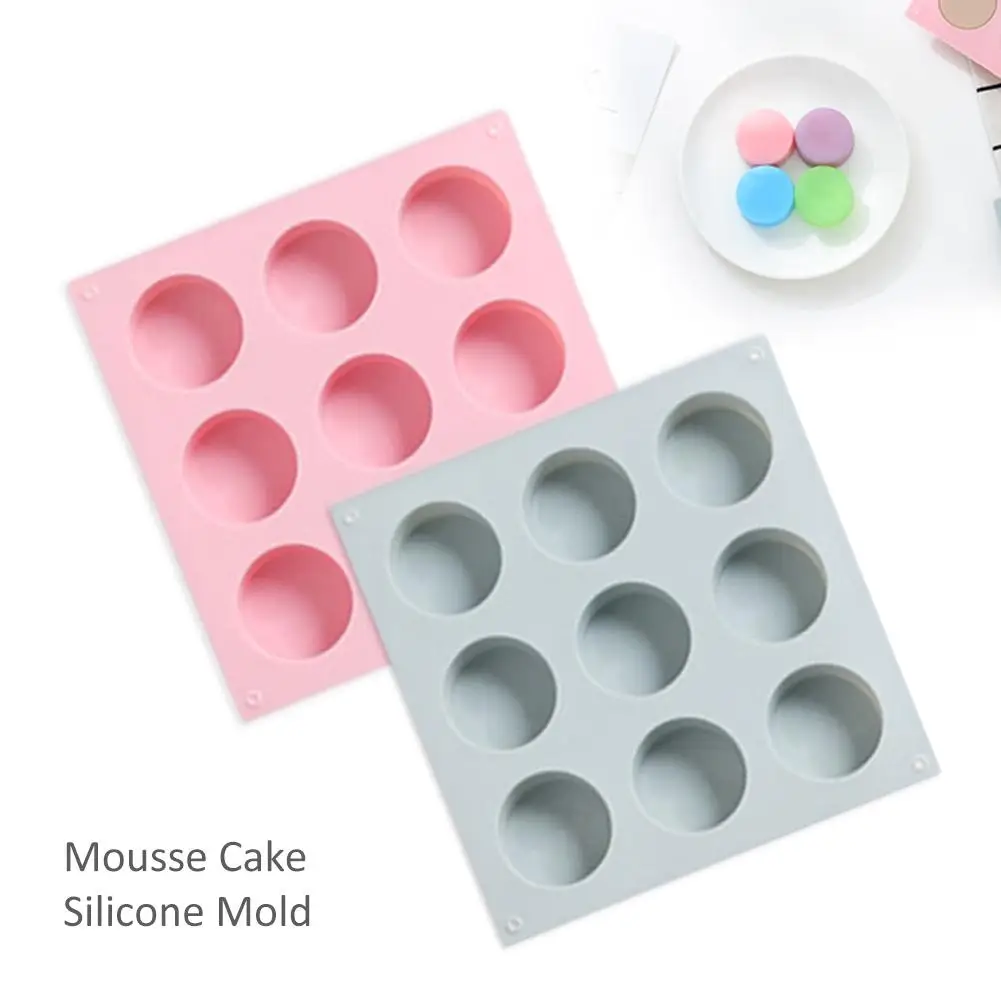 9-сетки муссовый торт силиконовые формы инновационные шоколад небольшой цилиндрической формы DIY инструмент для выпечки десертов кубика льда прочный Кухня инструменты