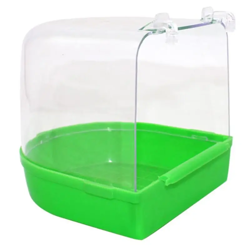 

Caged Bird Bath Multi Cage Bird Bath Covered for Small Brids Canary Budgies Parrot (Random Color)