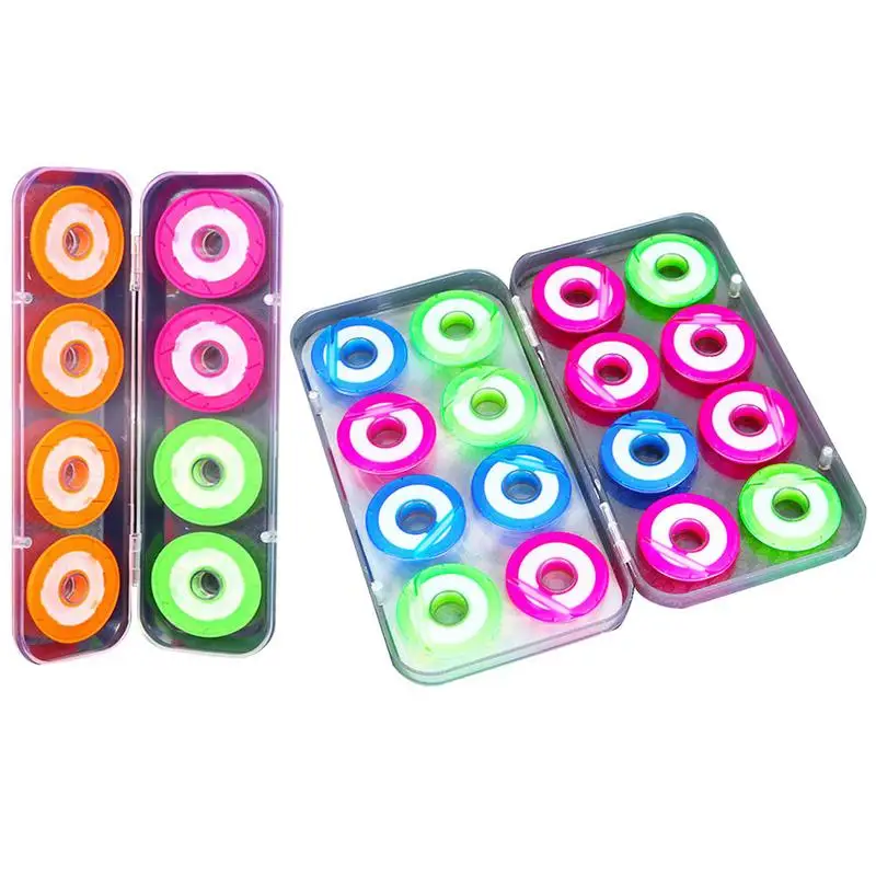 

8/16Pcs Painted Plastic Main Line Box Fishing Line Plastic Shaft Fishing Line Box Foam Winding Board Shaft Portable Bobbin Spool