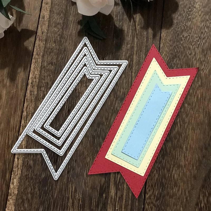 

Fishtail Banner Dies Scrapbooking Metal Cutting Dies for DIY Card Making Pressing Craft Dies Cut For Embossing Art New Dies 2018