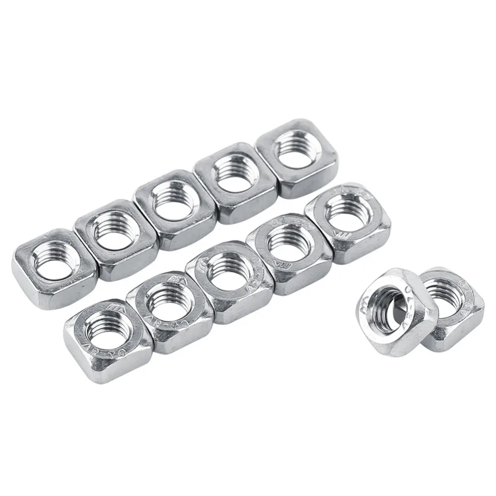 

340Pcs/set M3 M4 M5 M6 M8 series DIN557 Square Nut Metric Thread SS304 Stainless Steel Fastener High Quality