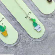 Простой Зеленый Кактус растение кулон студенческие принадлежности креативная школа для детей BZNVN Закладка