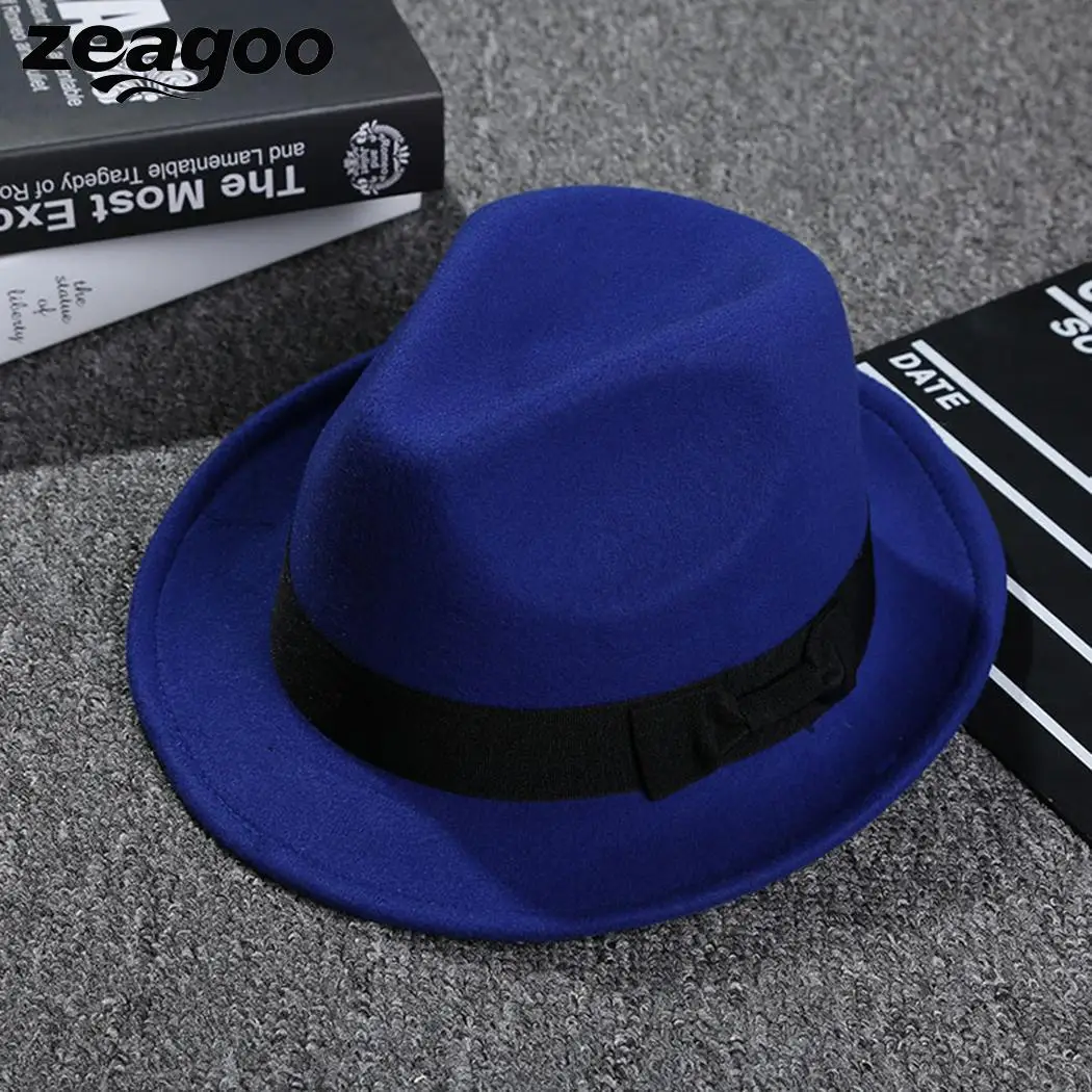 

Unisex Casual Solid Wide Brim Hat Felt Hat Jazz Hat Felt Rand Hoed Jazz Wijn Breed Unisex Casual Blauw Rood Lente Zwart Winter R