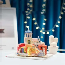 Собрать ручной работы Творческий сказочный город кукольный домик головоломки детские сборные модельные игрушки для взрослых детей украшение дома