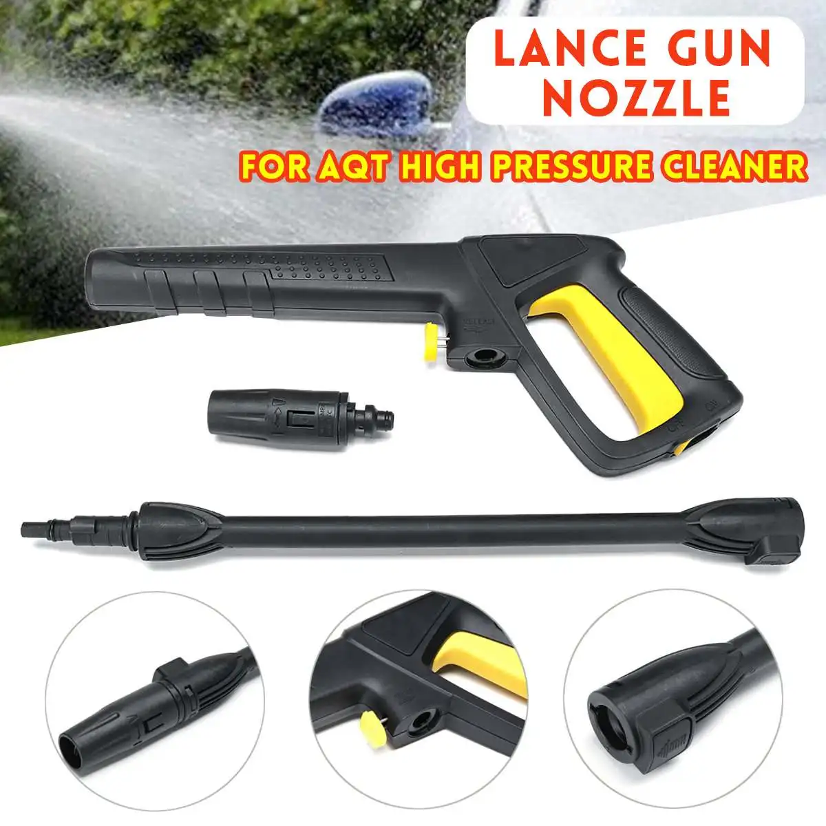 

12MPa High Pressure Clean Washer Spray Lance Variable Guns Nozzle Car Cleaner Watering Lawn Garden Cleaning Tools for-Bosch AQT
