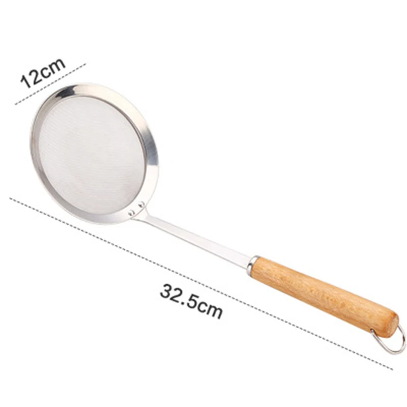 

Long Handle Mesh Strainer Colander Spoon Stainless Steel Oil Filter Net Scoop