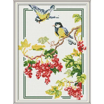 

Birds and berries Diamond Embroidery Full Display Diamond Mosaic Diamond Painting Diamond Embroidery Animal DIY Home Decoration