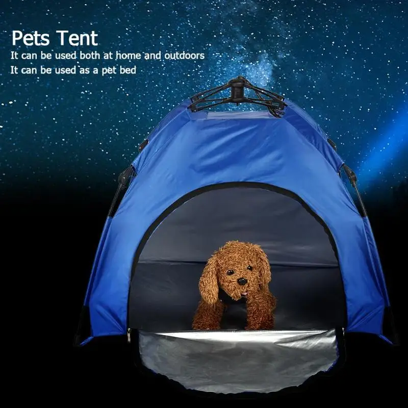 Automatic Foldable Pet Tent Dog House Cage Breathable Outdoors Travel