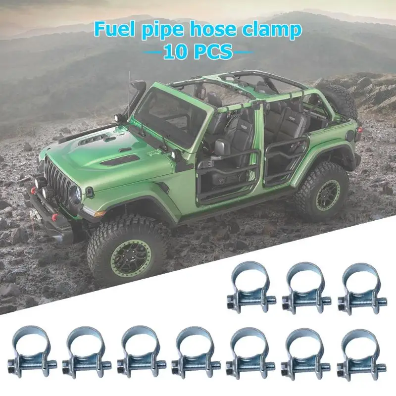 

10Pcs Carbon Steel Mini Fuel Injection Hose Clamps for Diesel Petrol Pipe Auto Accessories 12-14/13-15/14-16/15-17/16-18mm
