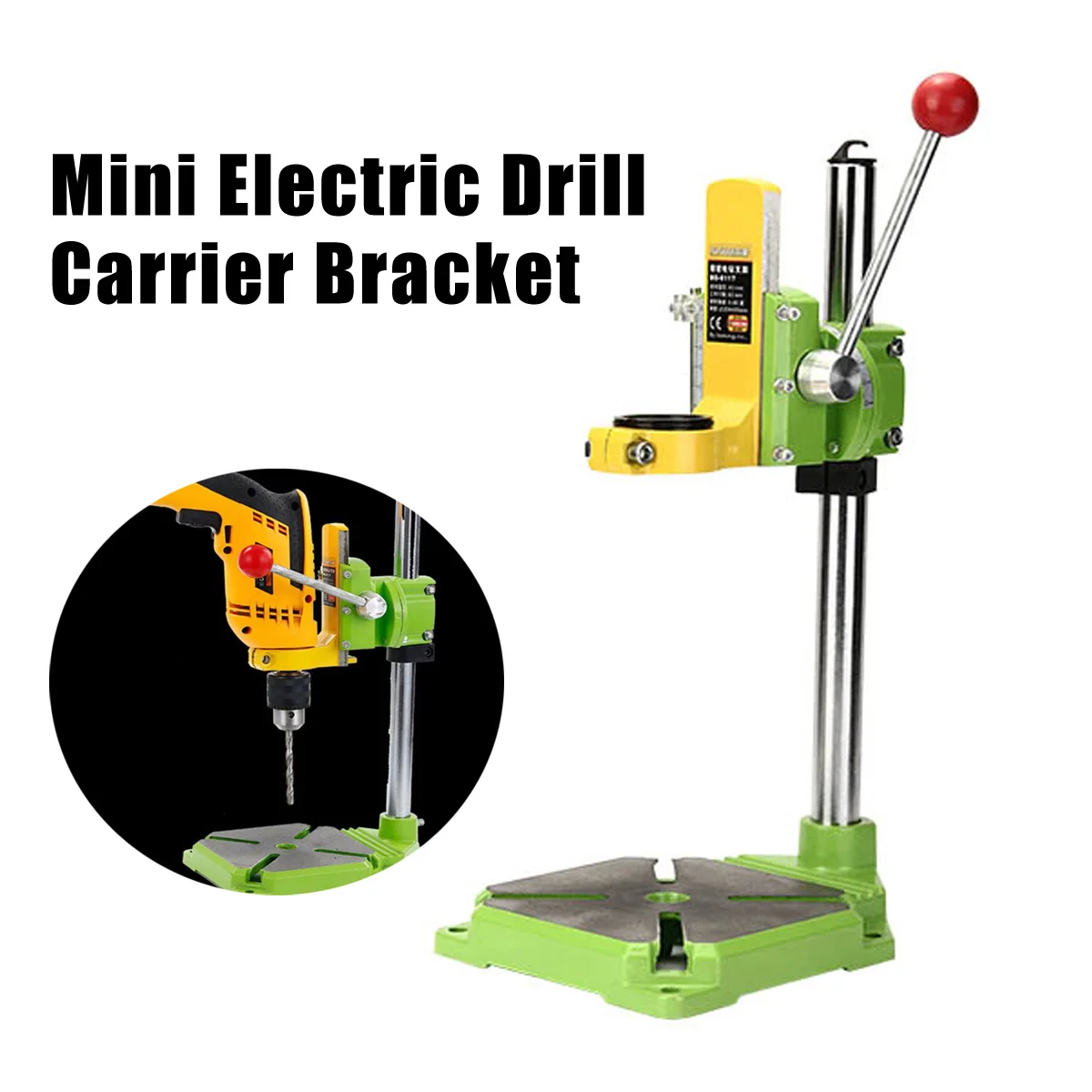 

Mini Electric Drill Carrier Bracket 90 Degree Mini Electric Rotating Fixed Frame Bench Drill Stand Press Power Tool Accessories