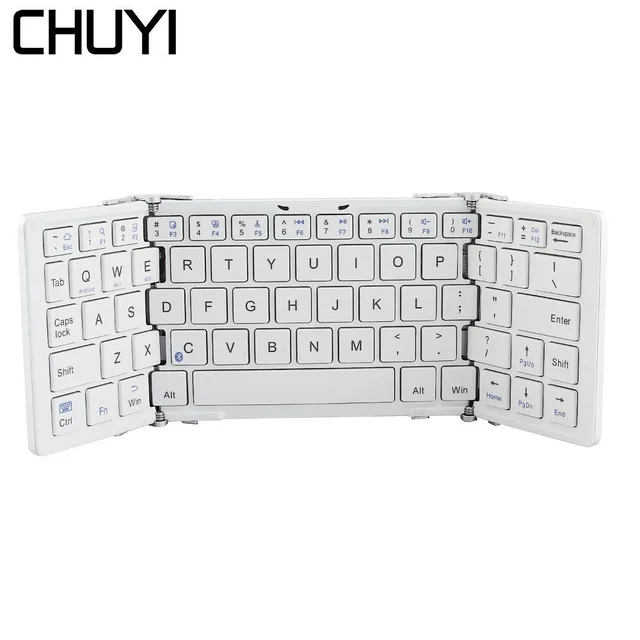 Special Price CHUYI Intelligent Mini Portable Foldable Keyboard Bluetooth 3.0 Folding Universal Wireless Travel Keypad For iPhone For iPad PC