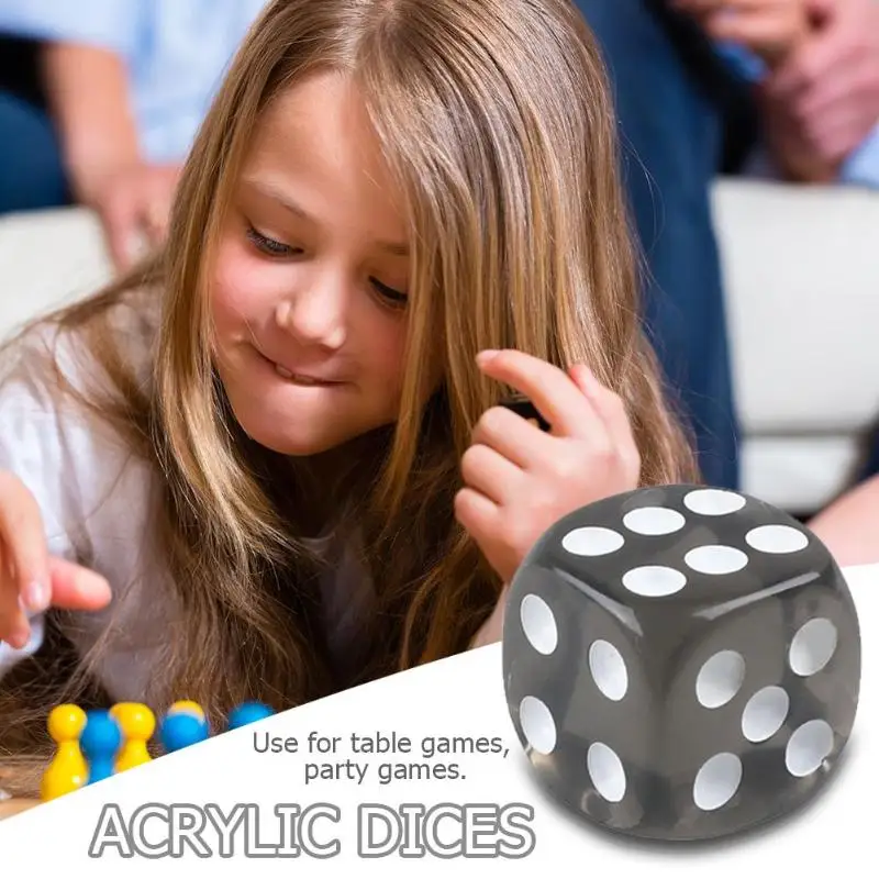 

10pcs 14mm Acrylic 6 Sides Dices for Board Game Bar Gambling Playing Club Party Accessories board game accessories juego de mesa