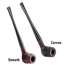 Новая трубка из черного дерева 17 см/18 см черная курительная трубка ручной работы табачная трубка фильтр деревянная труба с сумкой для переноски