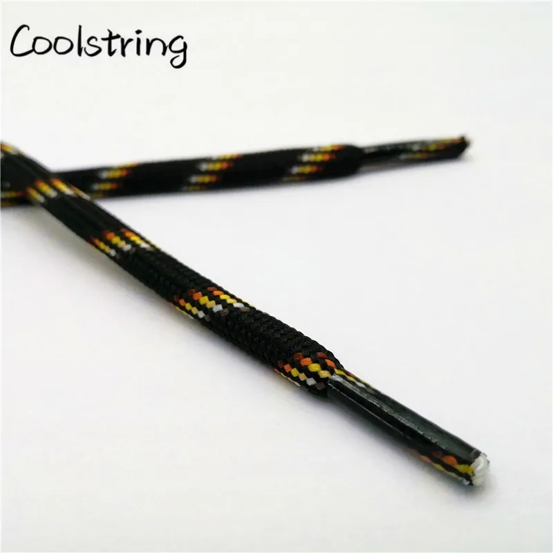 Coolstring 6mm Thick Round Rope Shoelaces Boots Outdoor Sport Casual Round Shoe Lace Colorful Black Drawstring 60-180cm Sales