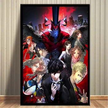 

Persona 5 Anime Art Posters Canvas Print Home Decor No Frame