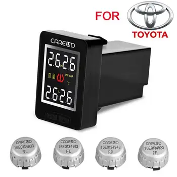 

U912 Car TPMS Wireless Auto Tire Pressure Monitoring System 1.5PSI With 4 Built-in Sensors LCD Embedded Monitor Alarm For Toyota