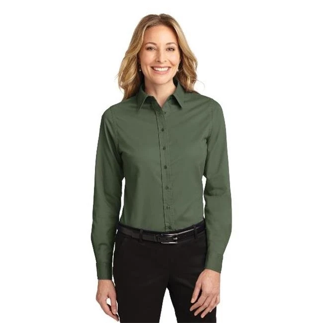 Port Authority L608 Ladies Long Sleeve Easy Care Shirt Clover Green - 5XL |