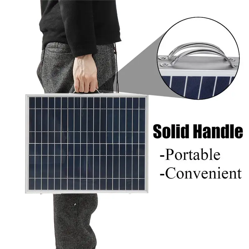 Складная портативная солнечная панель 60W18V монокристаллическая солнечная панель с автомобильным зарядным устройством для наружного кемпинга аварийный светильник водонепроницаемый