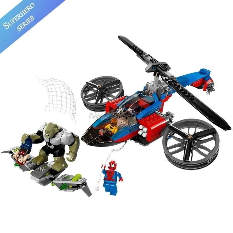 Super Heroes Legoing Marvel Avengers Figures Toy Spiderman 299Pcs Building Blocks D7106 Toys For Children Ork Orc Figure | Игрушки и