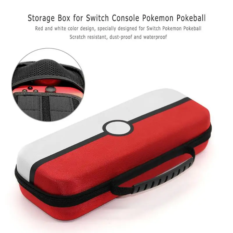 

for Nintend Switch PU Carrying Gaming Storage Bag Hard Shell Pouch Portable Case for Nintend Switch Console Pokemon Pokeball New