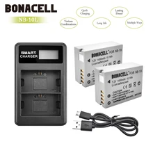 Bonacell 1400 mAh NB-10L NB10L NB 10L батареи + ЖК-дисплей двойной Зарядное устройство для Canon G1X G15 G16 sx40hs sx50hs sx60hs SX40 SX50 Bateria L10