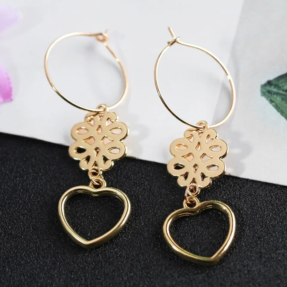 

Lucky Knot&Heart Pendant Drop Earrings For Women Classic Free Shipping Engagement Decoration Earring Jewelry Gift