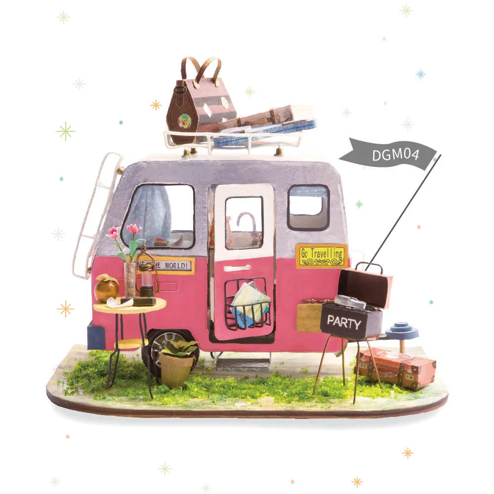 

3D Wooden Mechanical DIY Model Room Splicing Building Blocks Craft Decoration Educational Toys for Children Christmas Gift