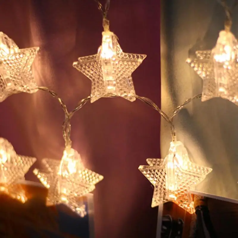 LED Star String Curtain Lights Star Starry Light For Wedding Holiday Party Decoration Home Garden Christmas Fairy Lights